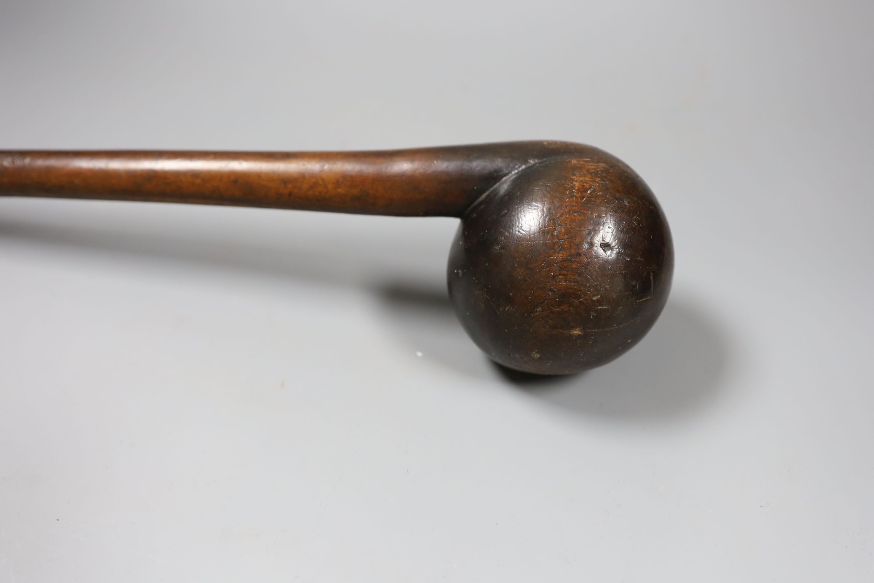 A Polynesian hardwood throwing club, 48 cm